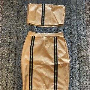Gold skirt set
